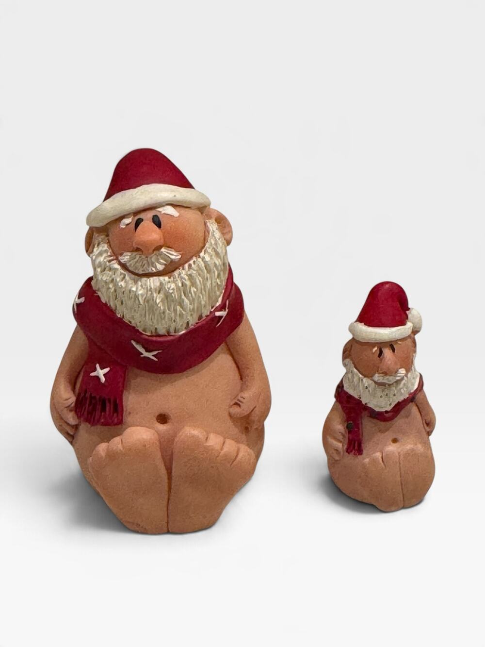2 ViNTaGe Mini Naked Bare Santa Figures By Jillian